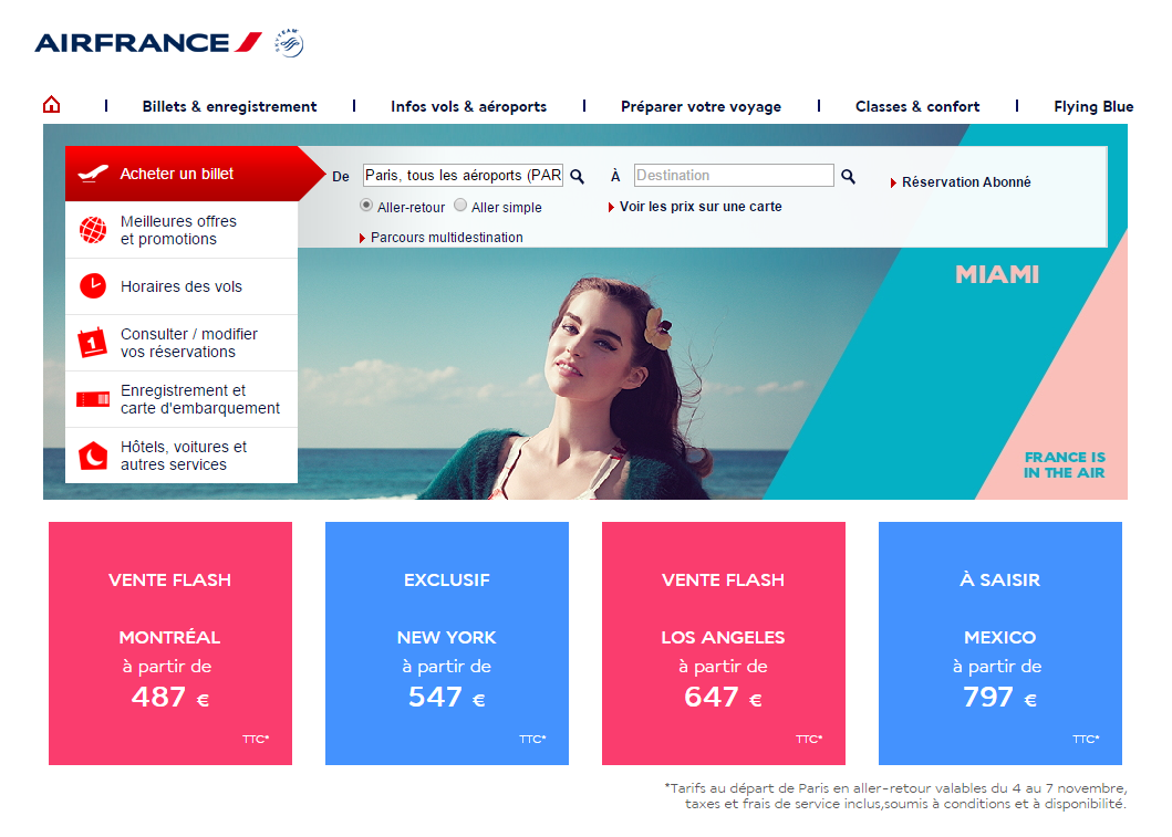 Code de réduction Air France