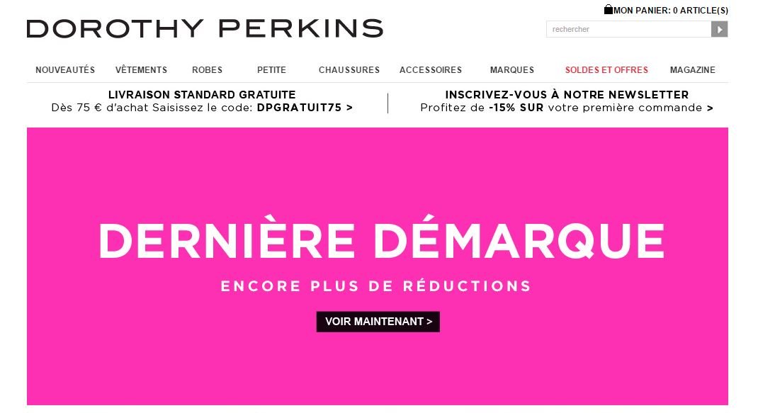 Offre Dorothy Perkins