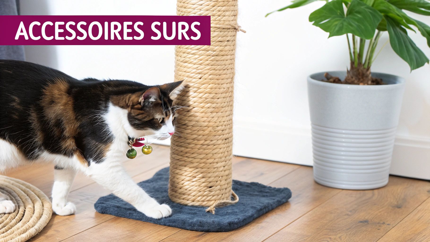 Un chat inspectant curieusement un jouet pour chat sûr et durable