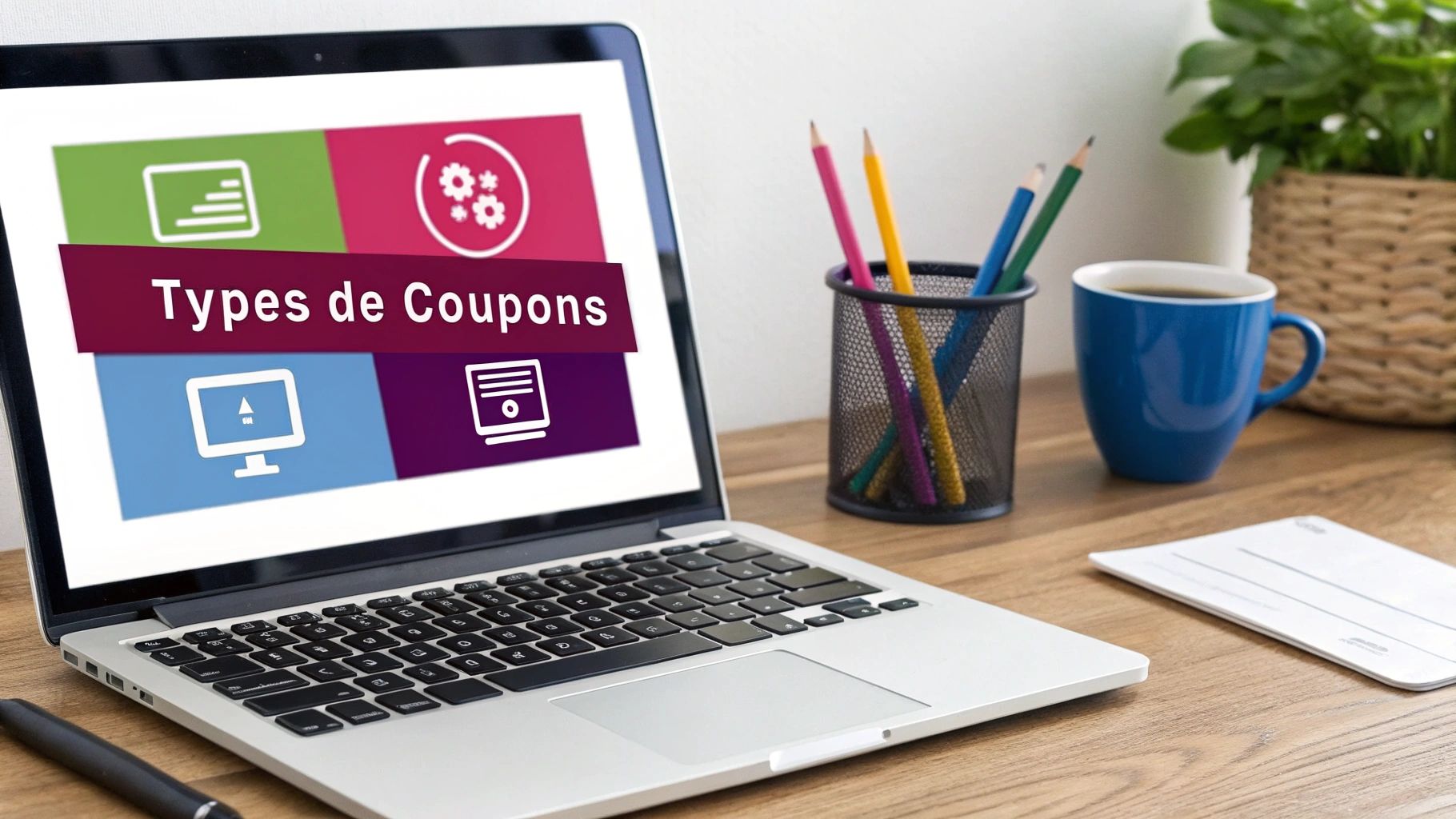Une personne utilisant son ordinateur portable pour chercher des coupons en ligne