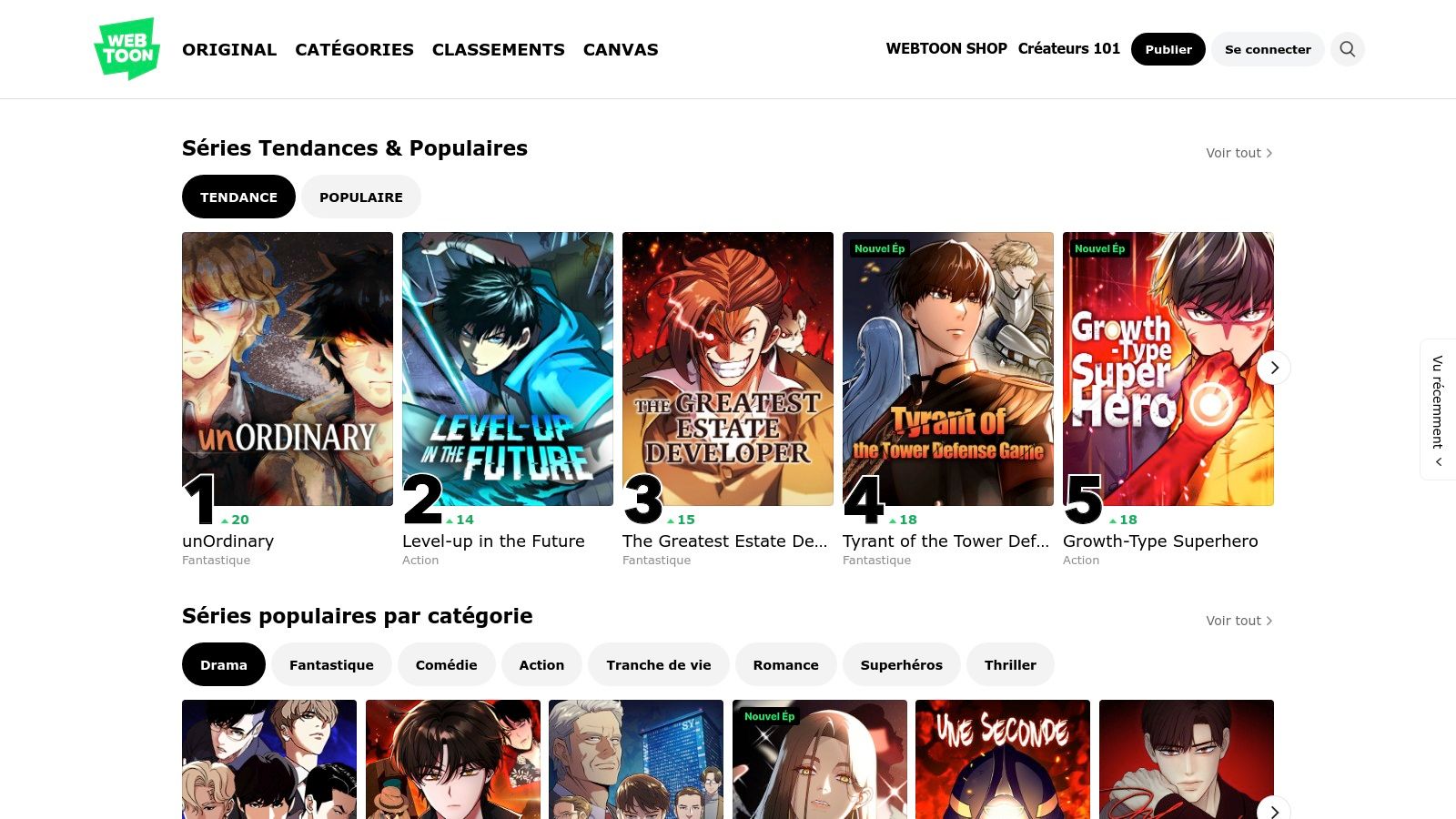 WEBTOON France – Portail FR (webtoons.com/fr)